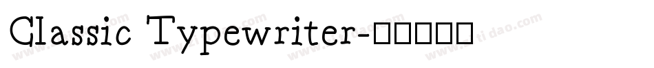 Classic Typewriter字体转换